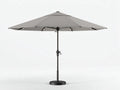 Ombrellone da giardino rotondo 300 x 300 x 245 cm in metallo e poliestere grigio - con luci integrate e manovella