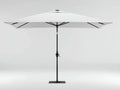 Ombrellone rettangolare da esterno 300 x 200 x 245 cm in acciaio e tessuto bianco - apertura manuale e stile minimal