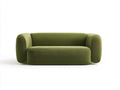 Divano 2 posti in tessuto tecnico 170 x 70 x 65 cm - verde salvia - volume compatto con braccioli cilindrici