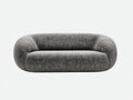Divano 2 posti in tessuto bouclé 182 x 82 x 77 cm - grigio mélange - design organico con profilo arrotondato